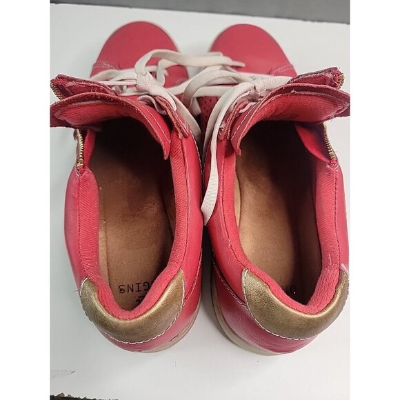 Earth Origins Etta Womens Red Leather Comfort Shoes Sneakers Sz 9.5 Zipper EUC! - Picture 15 of 16